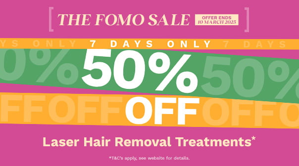 50% Off Laser Hair Removal Treatments*