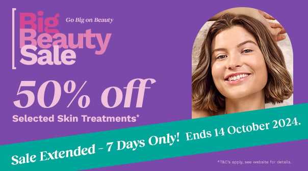 50% off Selected Skin Treatments*