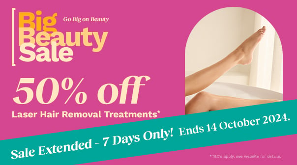 50% off Laser Hair Removal Treatments*